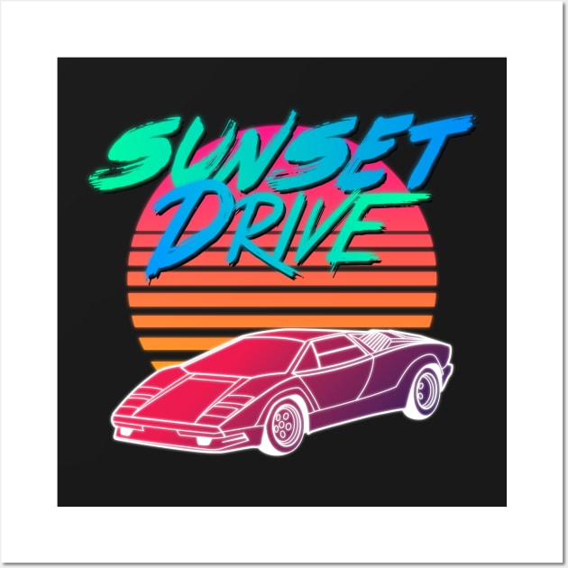 Sunset Drive Wall Art by DylanBlairIllustration